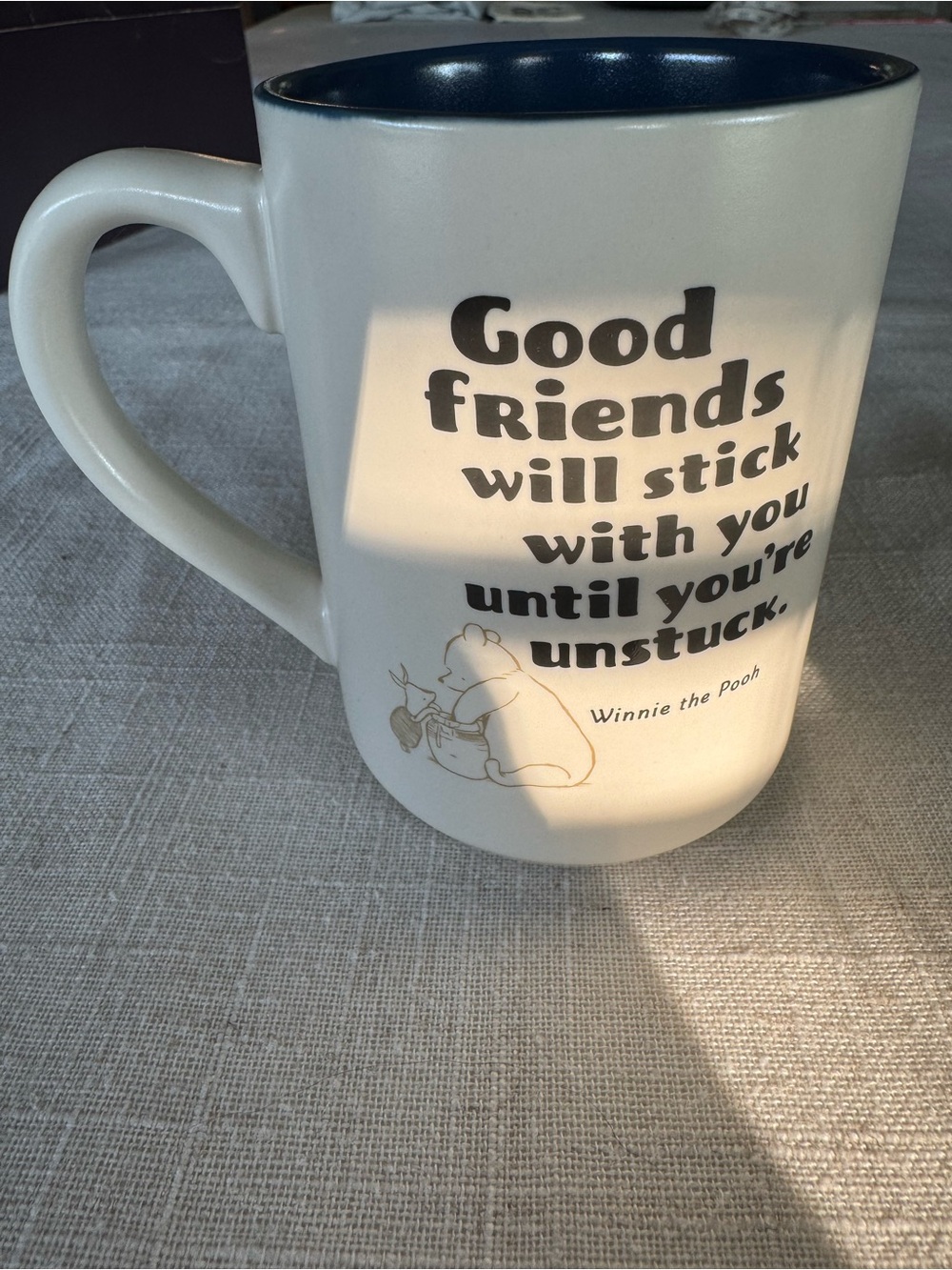 Hallmark White and Navy Winnie the Pooh Friendship Mug